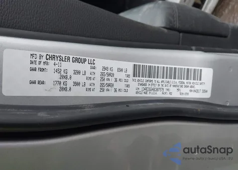 2011 Dodge Durango Heat z USA, uszkodzony, nr VIN 1D4RE3GG4BC687579